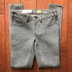 Gray Ponte 'Serif' Pants